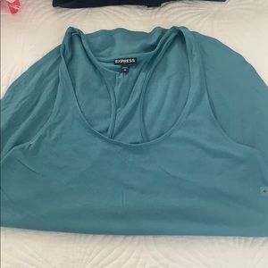 Two blue/teal work out tanks
